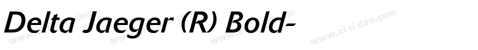 Delta Jaeger (R) Bold字体转换